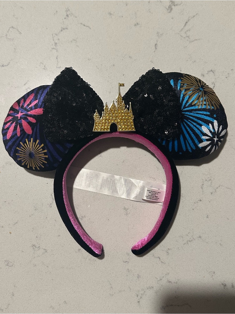 DisneyPark Minnie Mouse The Main Attraction Castle Ears Mickey Firework Headband